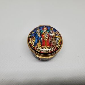 Halcyon days enamels christmas 1989 trinket box